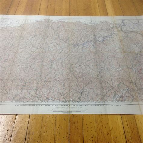 Coal Map Of Greene County Pa Etsy
