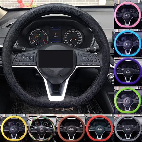 Njuxuio Cool Non Slip Silicone Steering Wheel Protector Car Steering