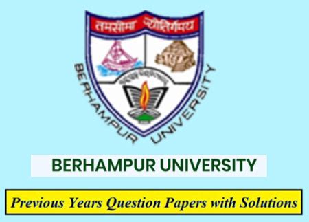 Berhampur University Previous Question Papers | Download BAMU Solved Model Papers – University ...