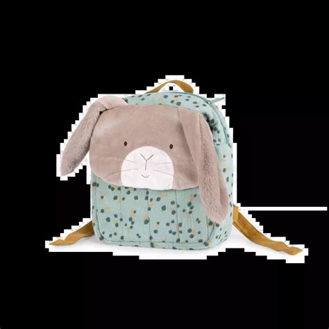 Sac Dos Lapin Sauge Trois Petits Lapins Poupette Cakaouette