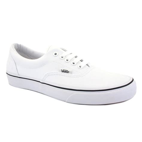 Vans Era Mens Trainers Laced Canvas White White New Shoes All Sizes | eBay