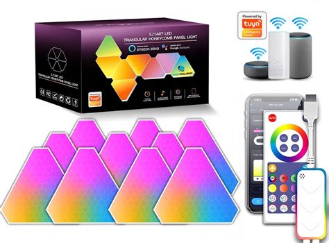 Lampa Led Zestaw X Tr Jk T Wifi Smart Tuya Plug Rgb Bia Y