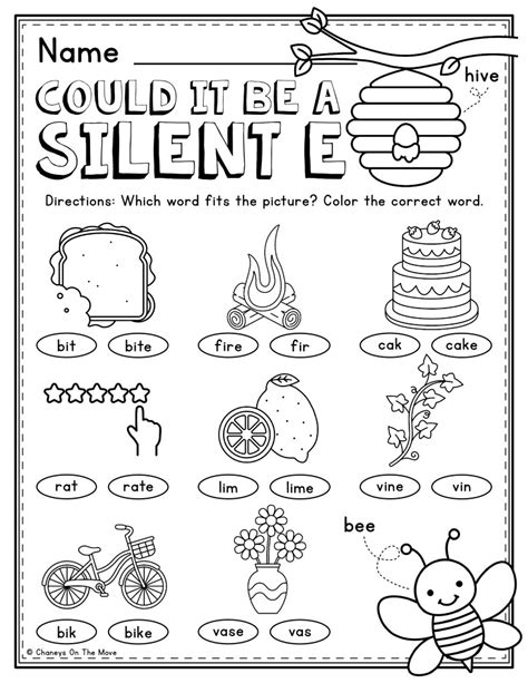 Phonics Worksheet Cvce Search For Silent E Lucky Little Learners Worksheets Library