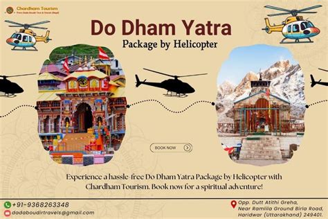 Do Dham Yatra Package By Helicopter Chardham Tourism