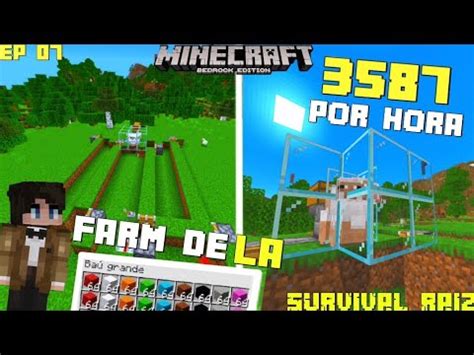 FARM de LÃ SINISTRA Survival Raiz 07 Minecraft Bedrock YouTube