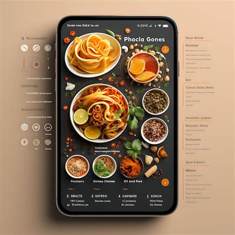 Premium Ai Image Mobile App Design Of Food And Beverage Recipe