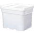 8 Gal Square Ez Stor Bucket Pail And Lid Recessed Handle 6 Pack