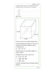 Calculate The Diagonal Length Of A Cube Step By Step Guide Course Hero