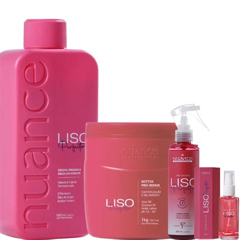 Combo Progressiva Liso Perfeito Nuance Produtos Nika Hair Cosm Ticos