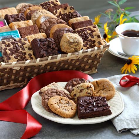 Deluxe Gourmet Brownie & Cookie Gift Basket by BroadwayBasketeers.com