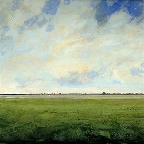 Landscape Oil Painting Custom Modern Abstract Sky Cloud Field Art