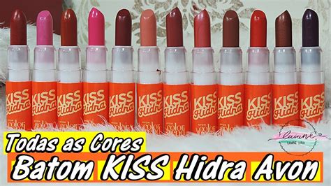 RESENHA BATOM KISS HIDRA DA AVON Todas As Cores LAIANE LIRA YouTube