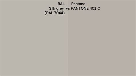 Ral Silk Grey Ral 7044 Vs Pantone 401 C Side By Side Comparison