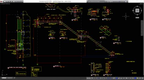 Gambar Tangga Baja Autocad Arsitek Arsitektur