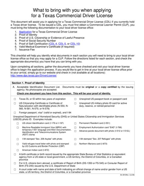 Form Dl 69 Fill Out Sign Online And Download Fillable Pdf Texas