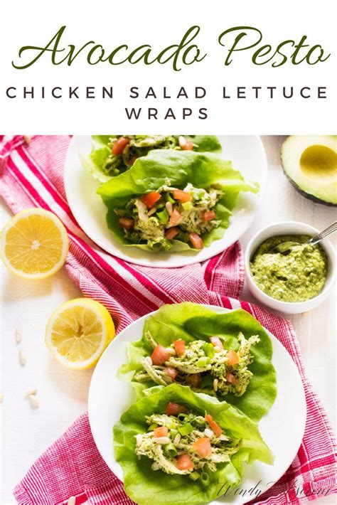 Delicious Avocado Pesto Chicken Salad Wraps