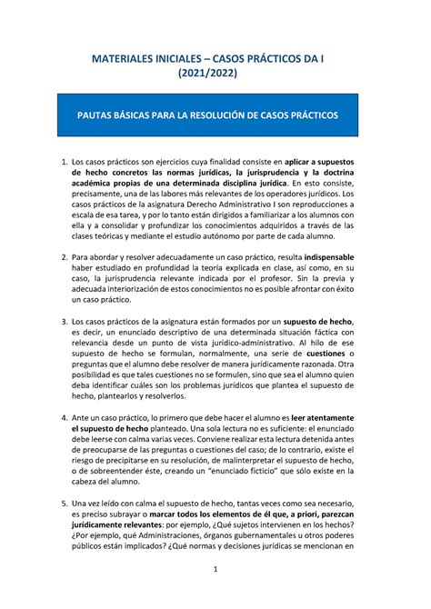 Materiales iniciales casos prácticos 2021 2022 MATERIALES INICIALES