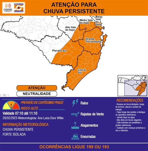 Alertas Sc On Twitter Aten O Chuva Persistente De