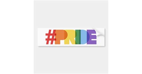 Pride Rainbow Bumper Sticker Zazzle