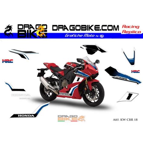 Stickers Kit Adesivi Moto Originale Replica Honda CBR 1000 RR 2017 2018