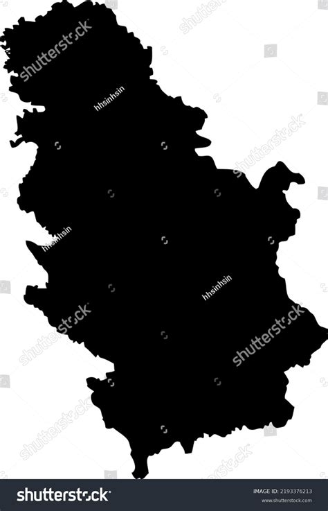 Europe Serbia Map Vector Maphand Drawn Stock Vector (Royalty Free ...