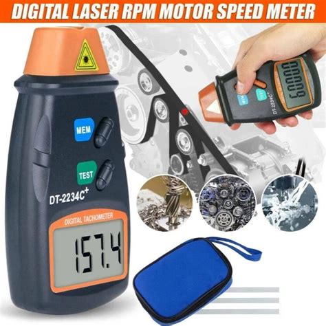 Digital Laser Counter Meter Non Contact Rpm Tach Speed Off