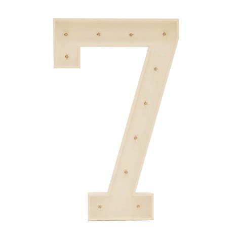 Wood Marquee Number 7