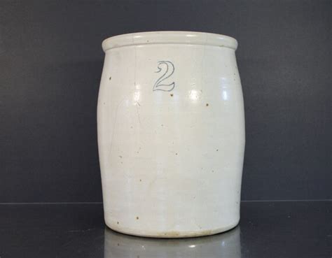 Vintage Or Antique Salt Glazed 2 Gallon Crock Two Gallon