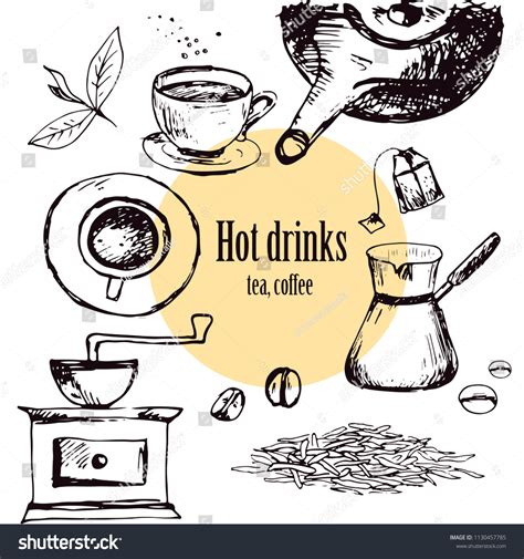 Hot Drinks Tea Coffee Menu Stock Vector Royalty Free Shutterstock
