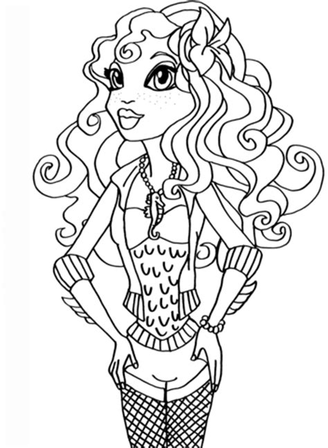 Monster High Coloring Pages Lagoona Blue Baby