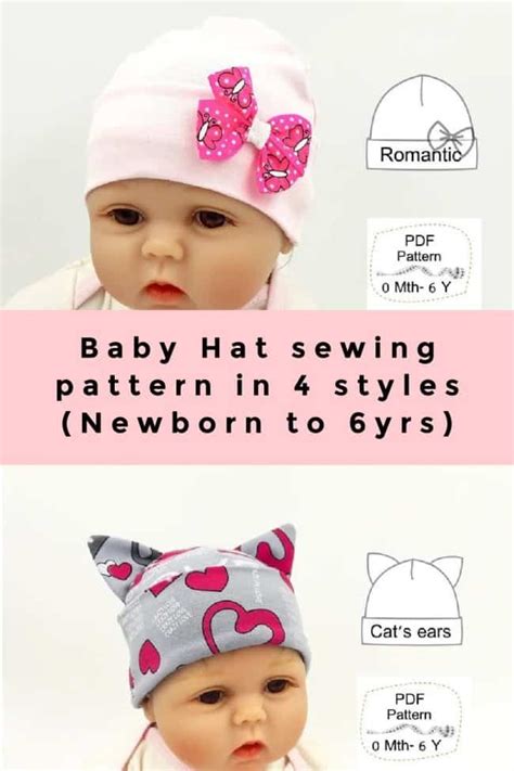 Baby Hat Sewing Pattern In 4 Styles Newborn To 6yrs Sew Modern Kids