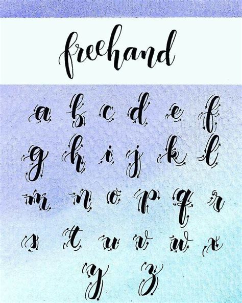 Freehand Lettering Alphabet Lettering Lettering Fonts