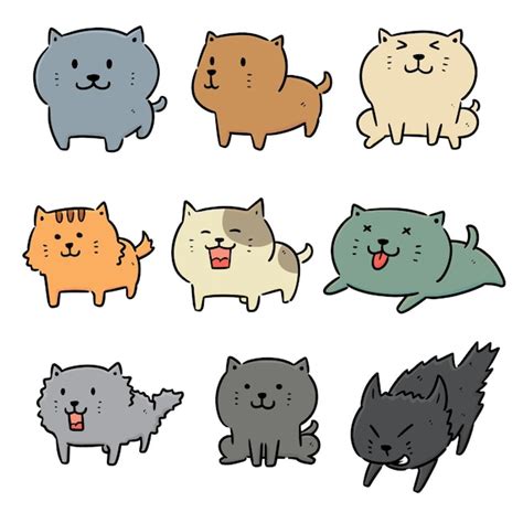 Premium Vector Set Of Cats