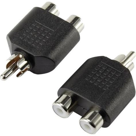 Adaptateur Y SpeaKa Professional 1x Cinch RCA mâle 2x Cinch RCA