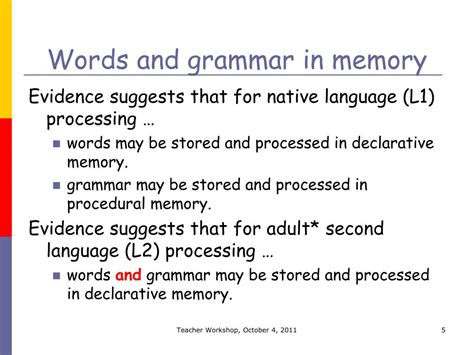 Ppt What Does Memory Have To Do With It The Declarativeprocedural