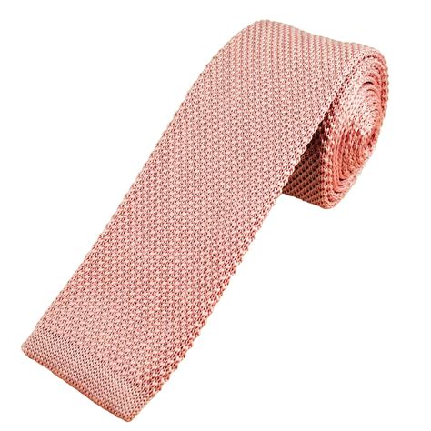 Plain Dusky Pink Mens Knitted Tie From Ties Planet Uk