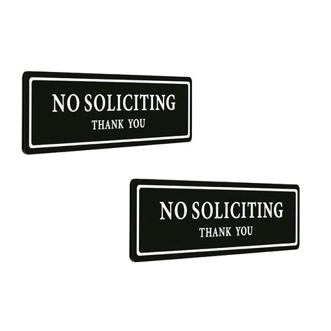 Door Sign No Soliciting Sign For House With Strong Adhesive Tape