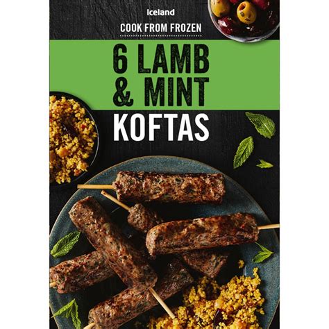 Iceland 6 Lamb And Mint Koftas 300g Lamb Iceland Foods