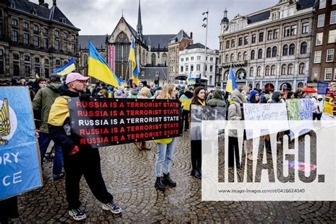 Amsterdam Participants During A Memorial Meeting On Dam Square It Has