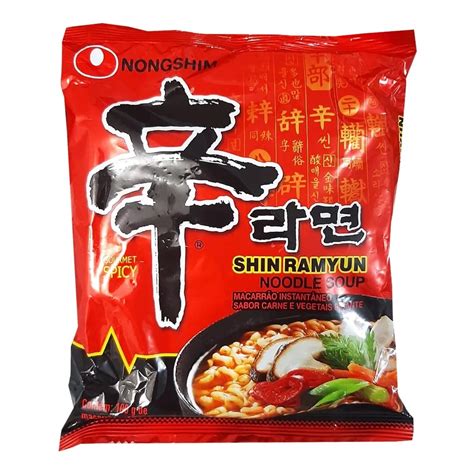 Miojo Lamen Carne E Vegetais Shin Ramyun 100g Coreano Shopee Brasil