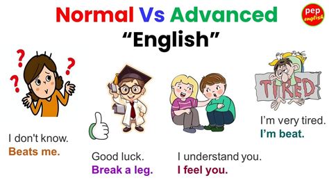 Normal Vs Advanced English Youtube