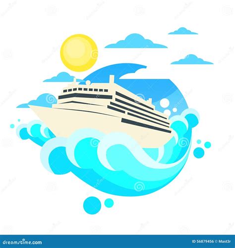 Cruise Liner Ship Deck Or Quay With Glass Baluster Cartoon Vector ...