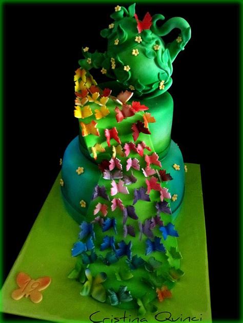 Torta Farfalle Decorated Cake By Cristina Quinci Cakesdecor