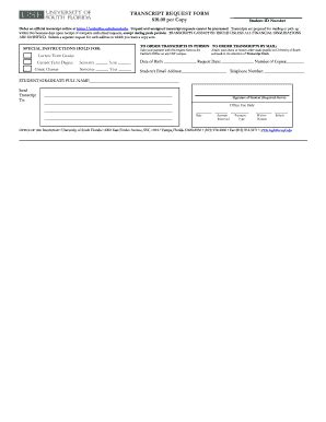 Usf Transcripts Fill And Sign Printable Template Online