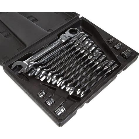 Ks Tools Coffret De Cles Mixtes A Cliquet A Tete Inclinable A