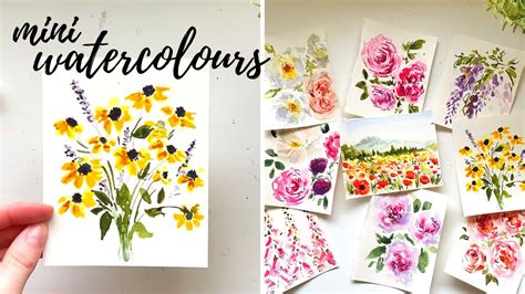 How To Paint A Floral Watercolor Bouquet Tutorial Youtube