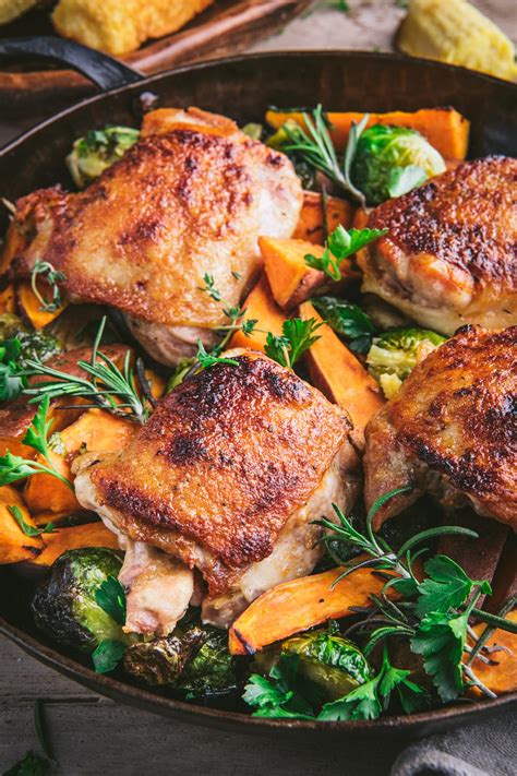 Maple Roasted Chicken Thighs With Veggies The Seasoned Mom