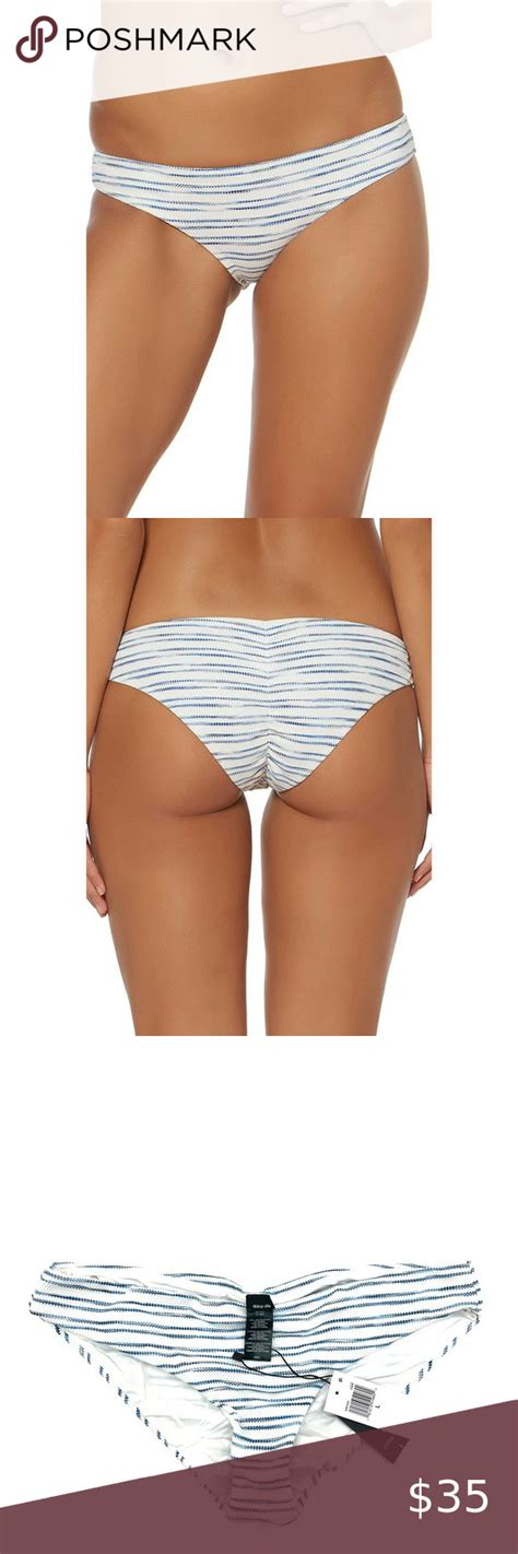 Dolce Vita Womens Mykonos Stripe Hipster Bikini Bottom Stripe Large NEW