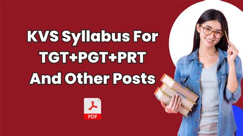 Kvs Syllabus For Prt Tgt Pgt And Other Posts