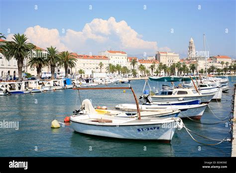 Fishing Boats At The Harbour Of Split Central Dalmatia Republic Of